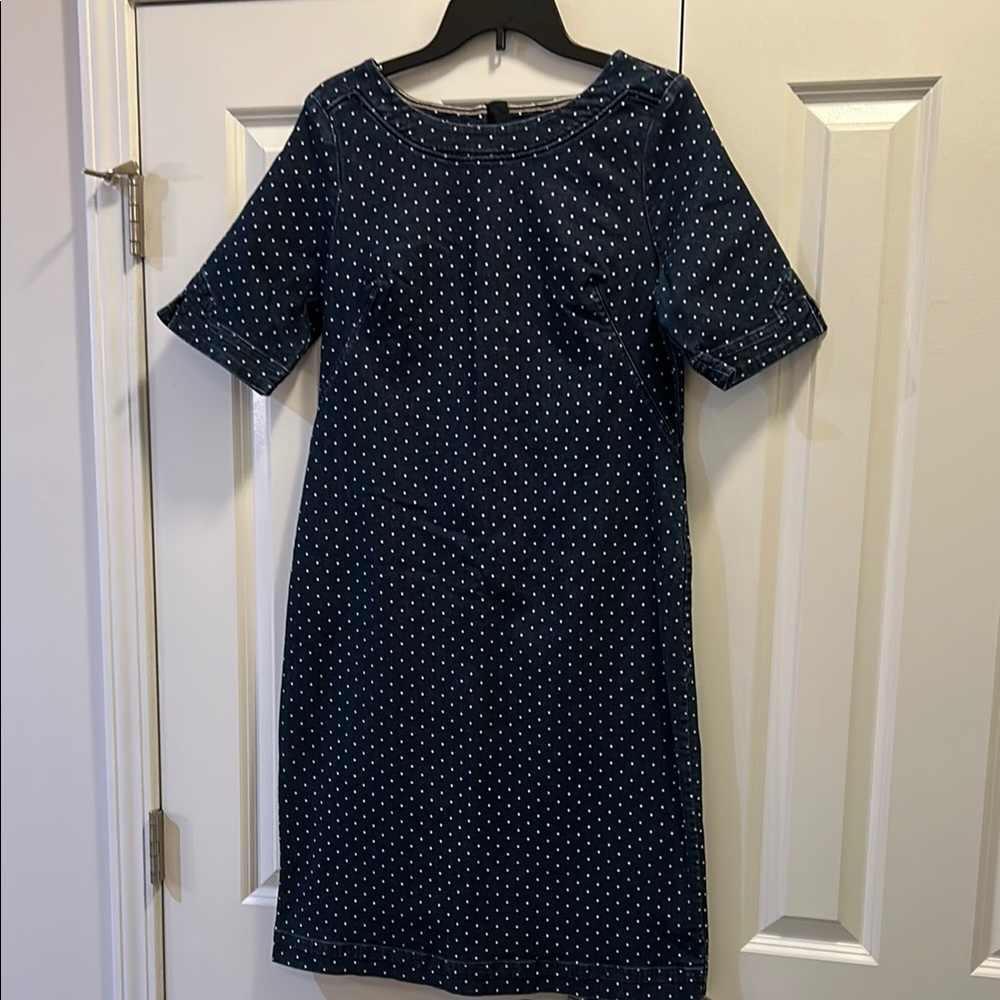 Boden Denim Polka Dot Dress - 10L